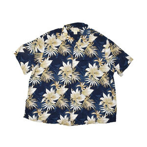 Island Passport Men's Regular Size 2XL Floral Rayon Button Up Hawaiian Shirt